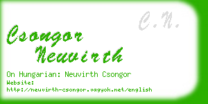 csongor neuvirth business card